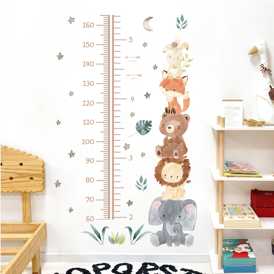 Boho Color Style Cartoon Cute Bear Lion Animals Height Measurement Ruller Wall Stickers for Kids Room Baby Nursery Wall Decals
Boho Color Style Cartoon Cute Bear Lion Animals Height Measurement Ruller Wall Stickers for Kids Room Baby Nursery Wall Decals