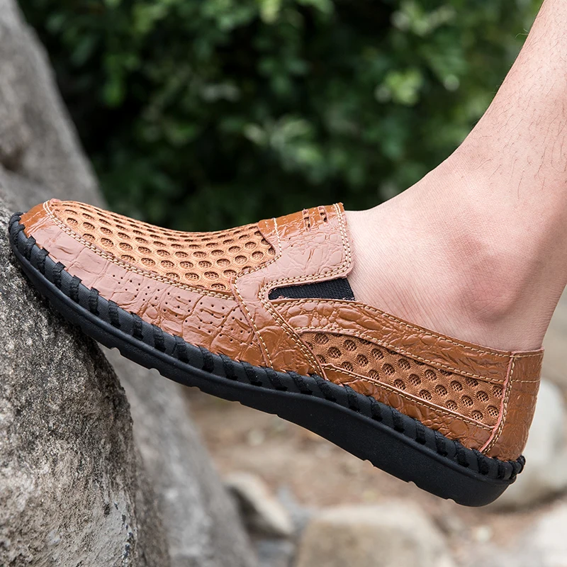 2026 Summer Men's Genuine Leather Mesh Sneakers Breathable Thin Large Size Casual Shoes Trendy Versatile Daily Sports Footwear
2026 Summer Men's Genuine Leather Mesh Sneakers Breathable Thin Large Size Casual Shoes Trendy Versatile Daily Sports Footwear
