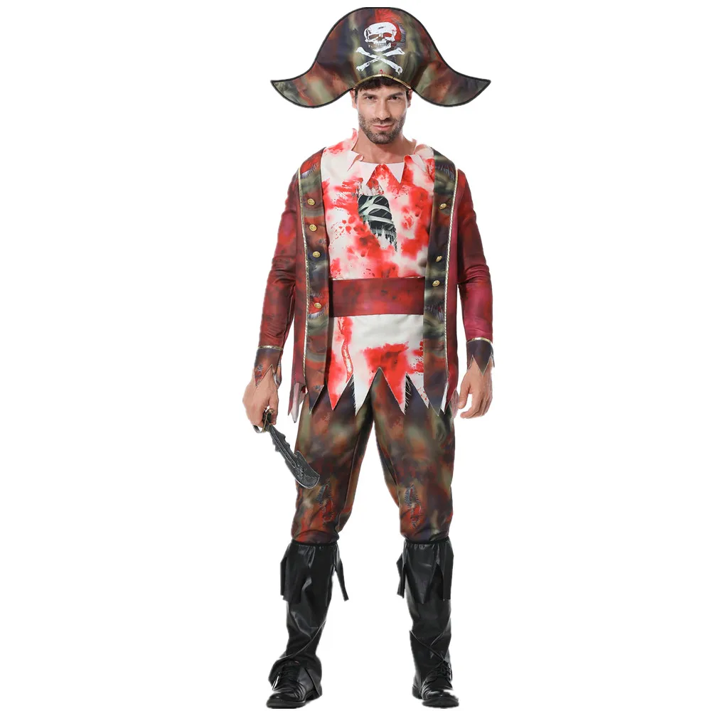 Carnival Halloween Caribbean Pirates Costume Cosplay Bloody Horro Captain Gothic Medoeval Fancy Party Dress
Carnival Halloween Caribbean Pirates Costume Cosplay Bloody Horro Captain Gothic Medoeval Fancy Party Dress