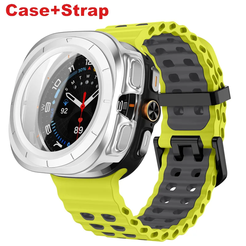 Новый чехол + ремешок для Samsung Galaxy Watch Ultra, 47 мм, силиконовый дышащий ремешок, сменный ремешок для Samsung Galaxy Ultra
Новый чехол + ремешок для Samsung Galaxy Watch Ultra, 47 мм, силиконовый дышащий ремешок, сменный ремешок для Samsung Galaxy Ultra
