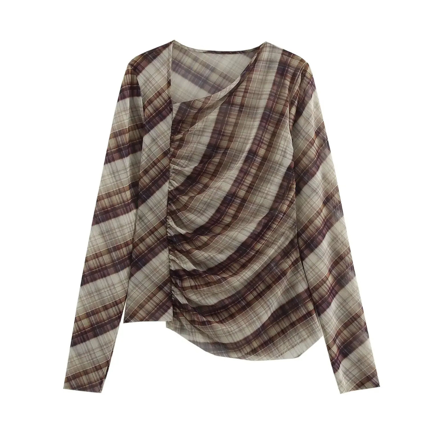 TRAF Women 2025 Spring New Product Fashionable Tunle Style Silk Mesh T-shirt Chic Wrinkle Slim Fit Long Sleeve Top Blouses Mujer
TRAF Women 2025 Spring New Product Fashionable Tunle Style Silk Mesh T-shirt Chic Wrinkle Slim Fit Long Sleeve Top Blouses Mujer