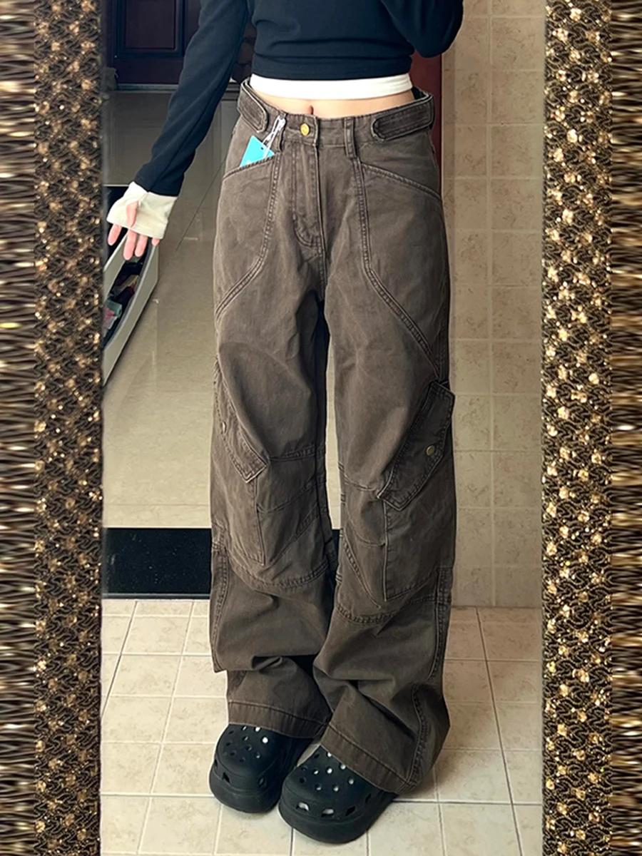 Brown Loggers Workwear Pants Men's Spring Autumn American Retro Big ket Deconstructed High Street Tall Straight Leg Pants
Brown Loggers Workwear Pants Men's Spring Autumn American Retro Big ket Deconstructed High Street Tall Straight Leg Pants