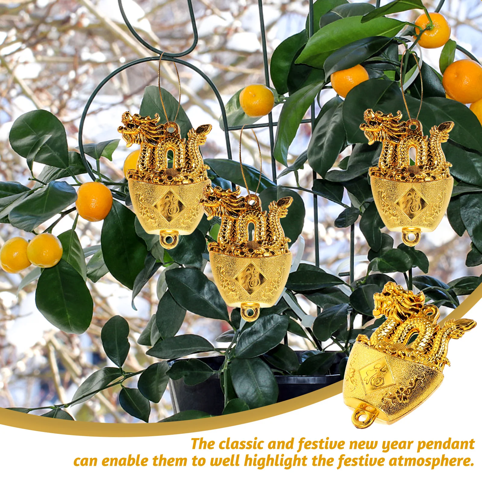 10 Pcs Golden Dragon Hanging Decor Chinese New Year Pendant Wall Car Festive Luck Ornament Plastic Durable Accessories
10 Pcs Golden Dragon Hanging Decor Chinese New Year Pendant Wall Car Festive Luck Ornament Plastic Durable Accessories