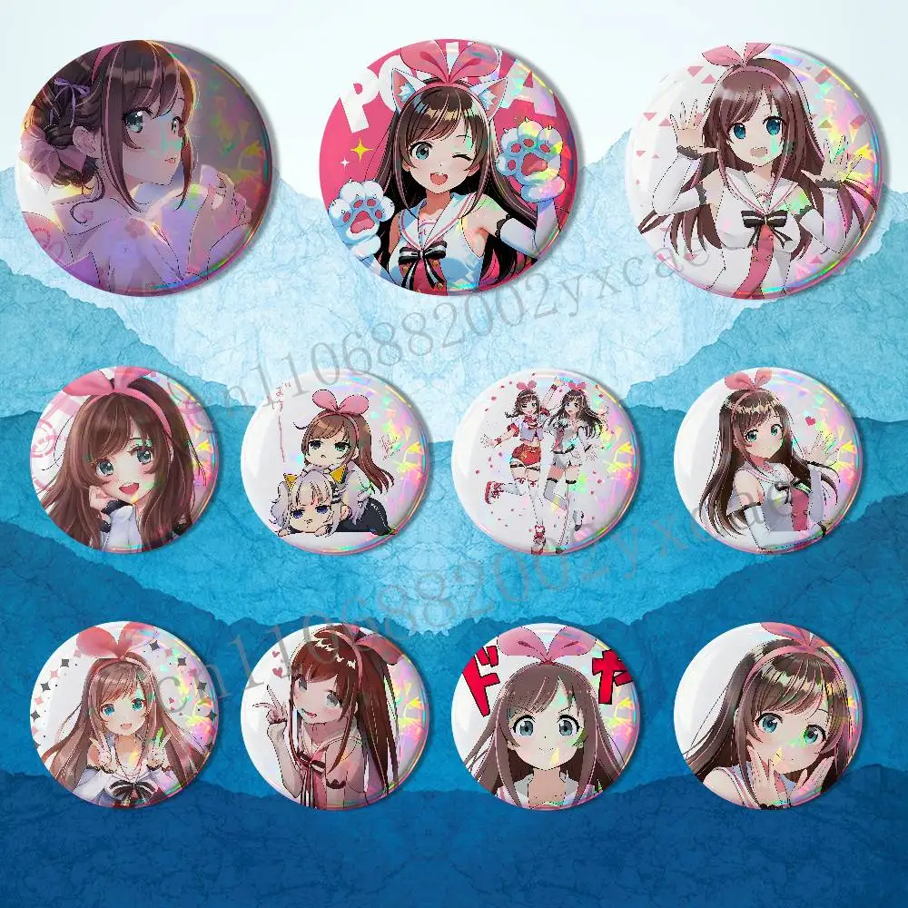 Progenitor Kizuna AI Laser reflective round badges pins bag clothing decorations collectibles gifts for friends
Progenitor Kizuna AI Laser reflective round badges pins bag clothing decorations collectibles gifts for friends