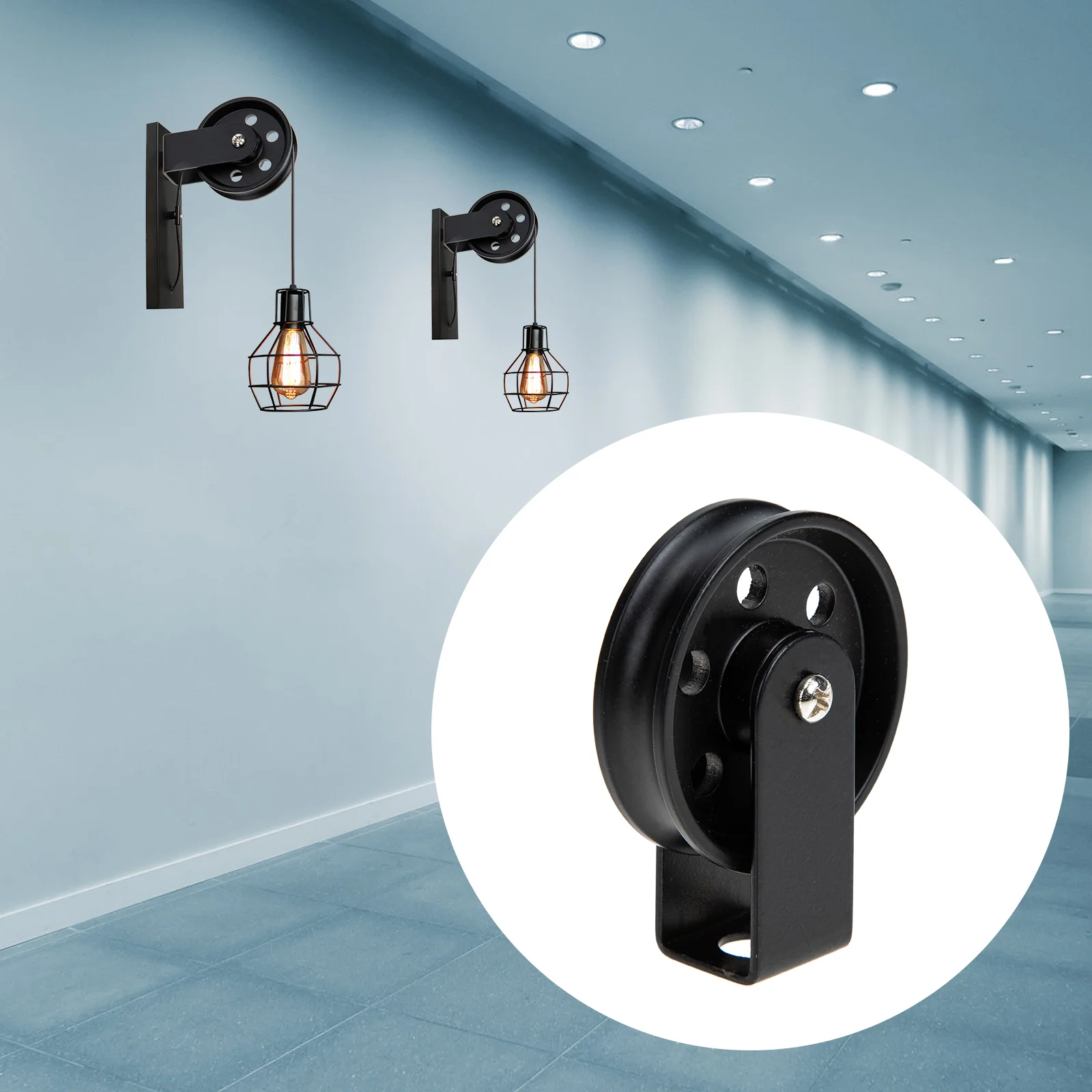 Wheel Lighting Accessories Caster Wheels Black Pulley DIY Line Vintage for Wall Lamp Iron Wrought
Wheel Lighting Accessories Caster Wheels Black Pulley DIY Line Vintage for Wall Lamp Iron Wrought
