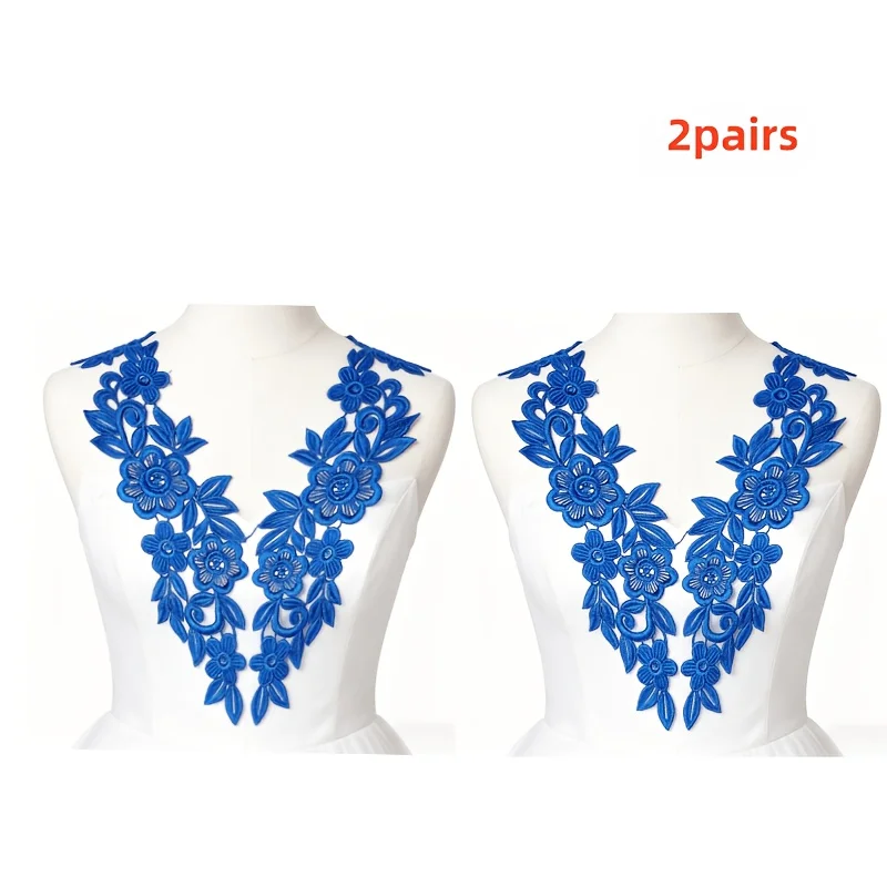 2 pairs DIY elegant floral lace embroidery accessories for clothing, suitable for wedding dresses, brides' veils and Gothic
2 pairs DIY elegant floral lace embroidery accessories for clothing, suitable for wedding dresses, brides' veils and Gothic