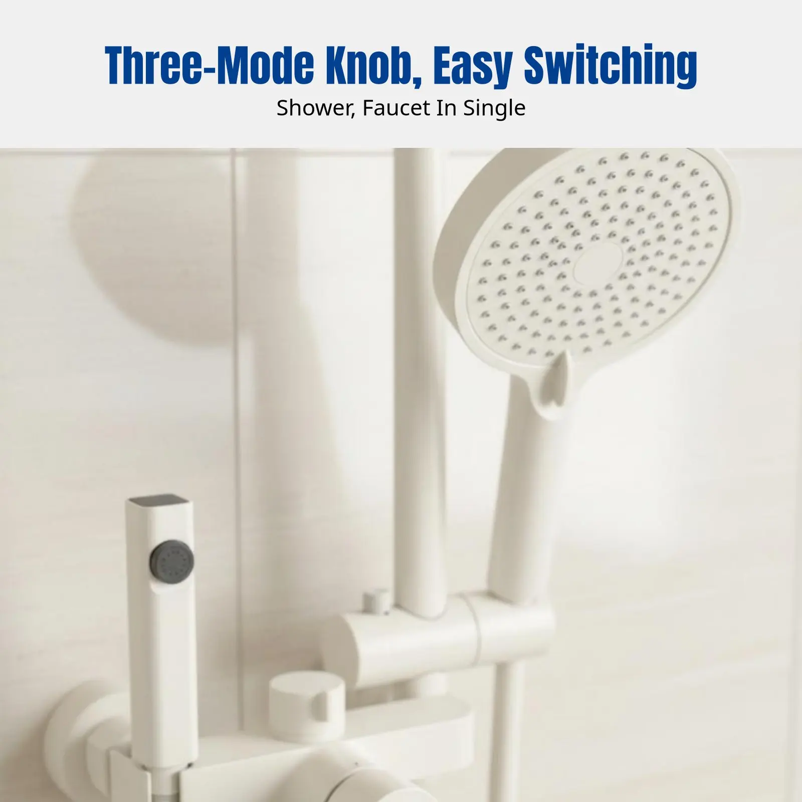 Cream Design Shower Faucet Set, Pressurized Shower Head, 3-Function Rotating Knob, Wall-Mounted, Bathroom Upgrade, Installation
Cream Design Shower Faucet Set, Pressurized Shower Head, 3-Function Rotating Knob, Wall-Mounted, Bathroom Upgrade, Installation