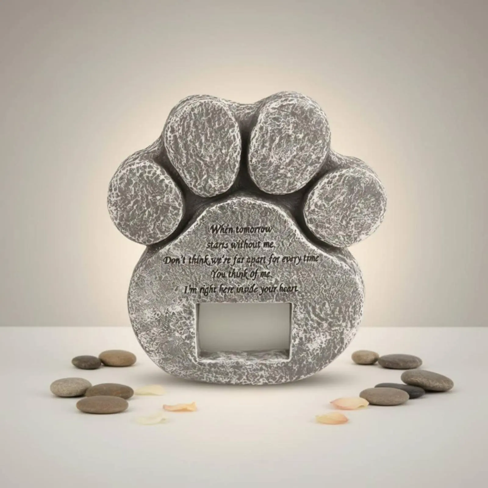 Pet Headstone Picture Frame Indoor Outdoor Paw Print Photo Frame Resin Pet Memorial Stone Sympathy Gift Paw Print Memorial Stone
Pet Headstone Picture Frame Indoor Outdoor Paw Print Photo Frame Resin Pet Memorial Stone Sympathy Gift Paw Print Memorial Stone