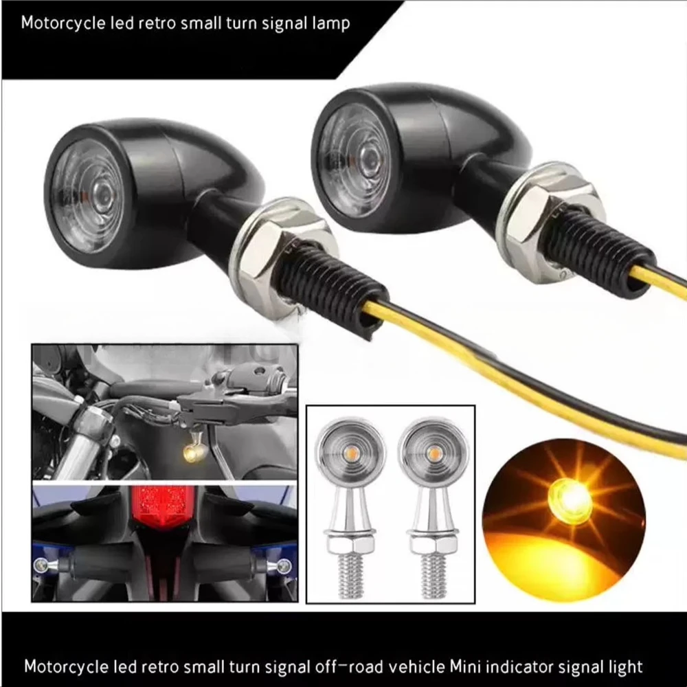 For Harley Honda Suzuki 2PC Motorcycle Mini LED Turn Signal Light 12V 8mm Moto Indicator Blinker Off-road Vehicle Singal Lamp
For Harley Honda Suzuki 2PC Motorcycle Mini LED Turn Signal Light 12V 8mm Moto Indicator Blinker Off-road Vehicle Singal Lamp