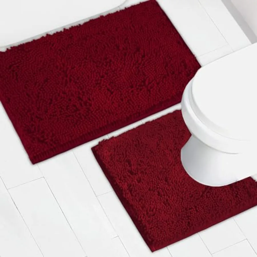 Bathroom Rugs Chenille Bath mat 2 Piece Set Super Absorbent Strong PVC Non Slip Backing Bath mats for Bathroom Plush Shaggy Thi
Bathroom Rugs Chenille Bath mat 2 Piece Set Super Absorbent Strong PVC Non Slip Backing Bath mats for Bathroom Plush Shaggy Thi