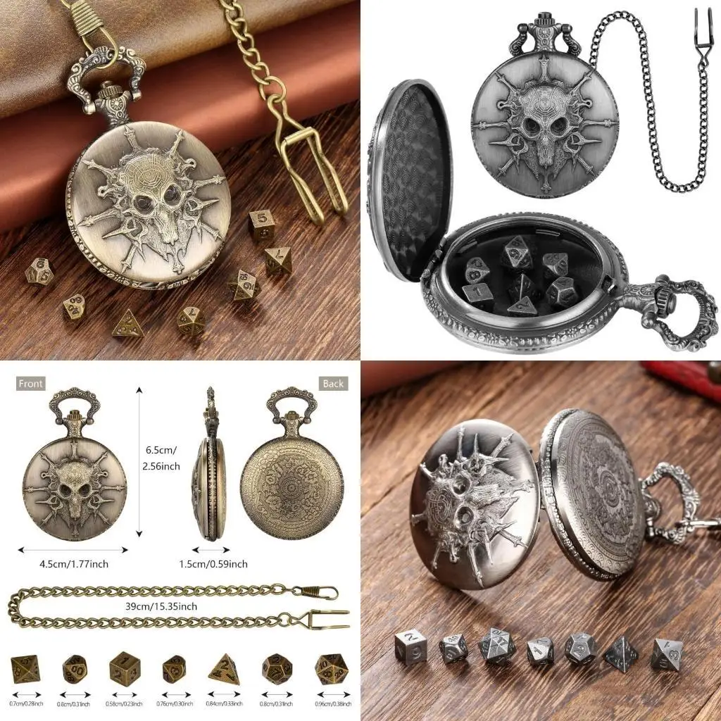 31BE Маленький набор кубиков для ролевых игр с корпусом карманных часов Металлические многогранные кубики
31BE Маленький набор кубиков для ролевых игр с корпусом карманных часов Металлические многогранные кубики