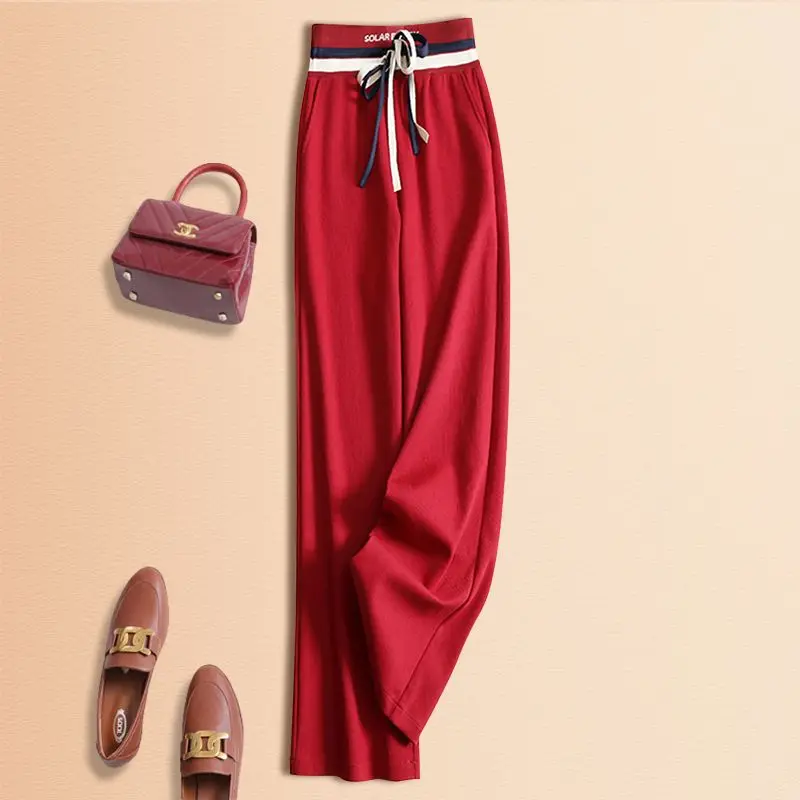 Korean Loose Solid Color Sports Pants Women Spring Autumn Simplicity Office Lady Wide Leg All-match High Waist Casual Trousers
Korean Loose Solid Color Sports Pants Women Spring Autumn Simplicity Office Lady Wide Leg All-match High Waist Casual Trousers