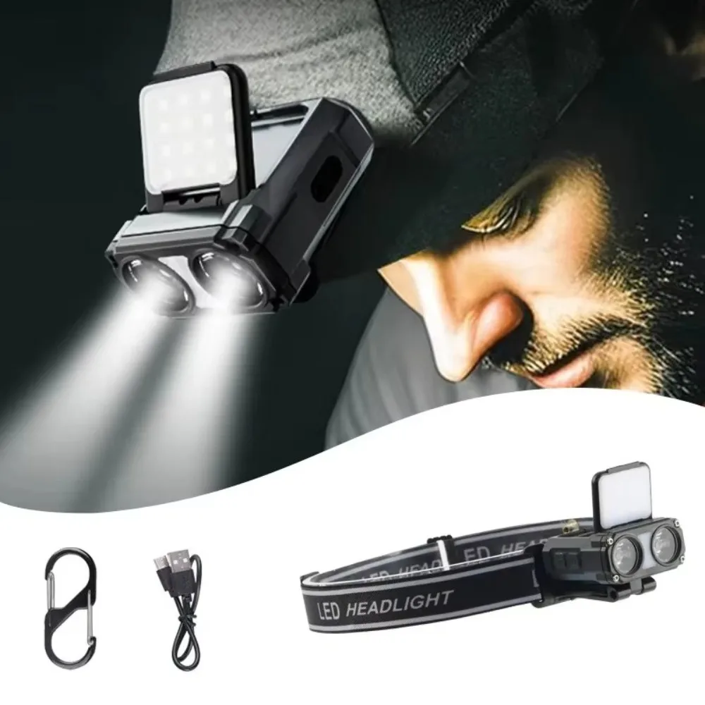 New 900LM LED Headlamp 5 Light Modes Super Bright Head Light Type-C Sensor Night Fishing Headlight for Camping Fishing
New 900LM LED Headlamp 5 Light Modes Super Bright Head Light Type-C Sensor Night Fishing Headlight for Camping Fishing