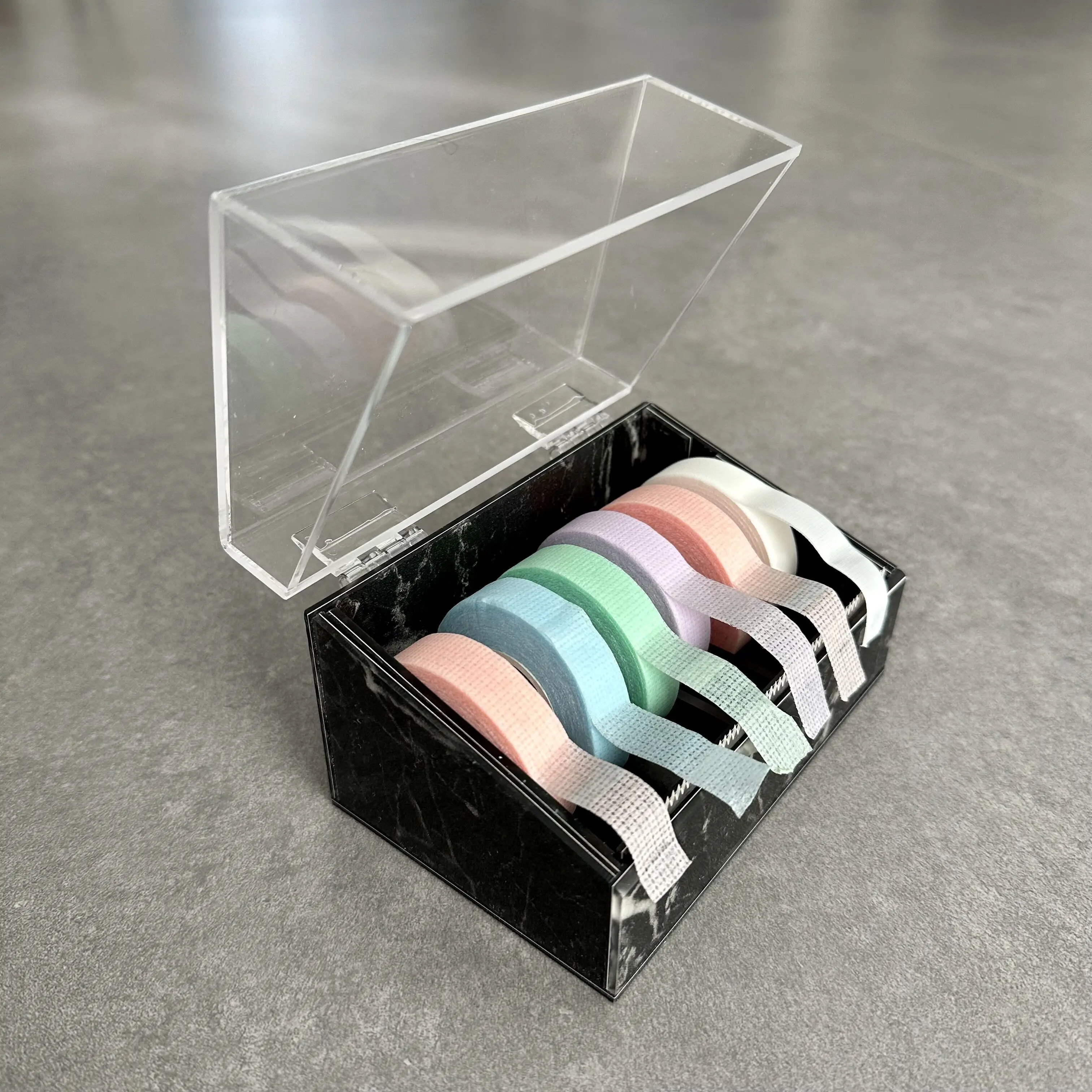 Dustproof Eyelash Tape Cutter Acrylic Multi-Grid Tape Storage Box Lash Extension Supplies Dustproof Tape Storage Tools
Dustproof Eyelash Tape Cutter Acrylic Multi-Grid Tape Storage Box Lash Extension Supplies Dustproof Tape Storage Tools
