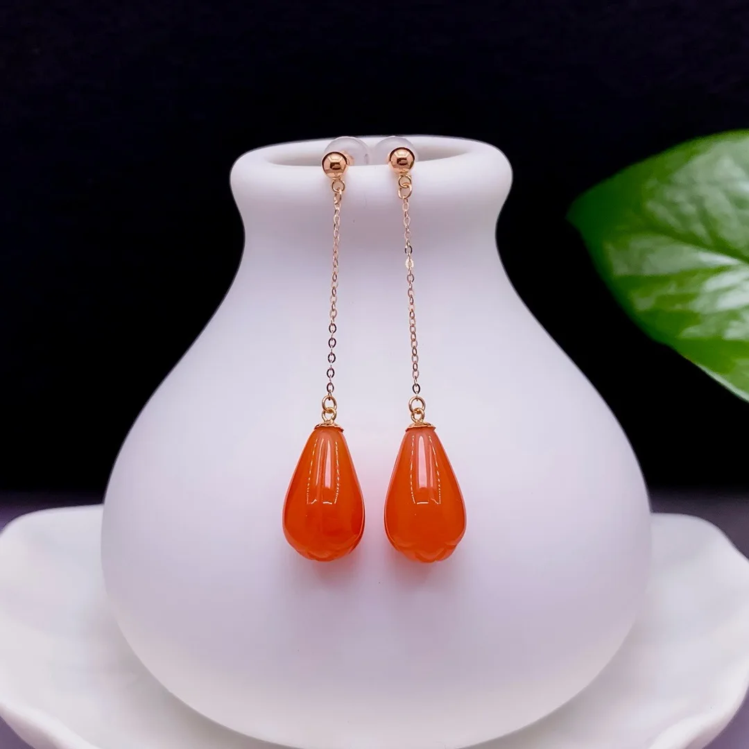 Shilovem 18K Yellow Gold Agate Stud Earrings New Birthday Christmas Gift Fashion Wholesale Women 8*13mm Yze081377Nh
Shilovem 18K Yellow Gold Agate Stud Earrings New Birthday Christmas Gift Fashion Wholesale Women 8*13mm Yze081377Nh