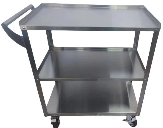 Factory Direct Heavy Duty Stainless Steel Detachable 3-tier Rolling Utility Cart With Wheels For Restaurant
Factory Direct Heavy Duty Stainless Steel Detachable 3-tier Rolling Utility Cart With Wheels For Restaurant