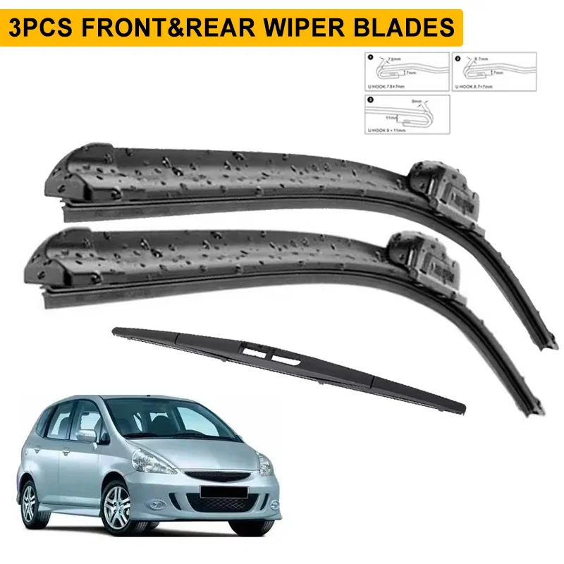 Wiper Front & Rear Wiper Blades Set Kit For Honda Fit Jazz 1 2002 - 2008 Windshield Windscreen Window Brush 20"+16"+14"
Wiper Front & Rear Wiper Blades Set Kit For Honda Fit Jazz 1 2002 - 2008 Windshield Windscreen Window Brush 20"+16"+14"