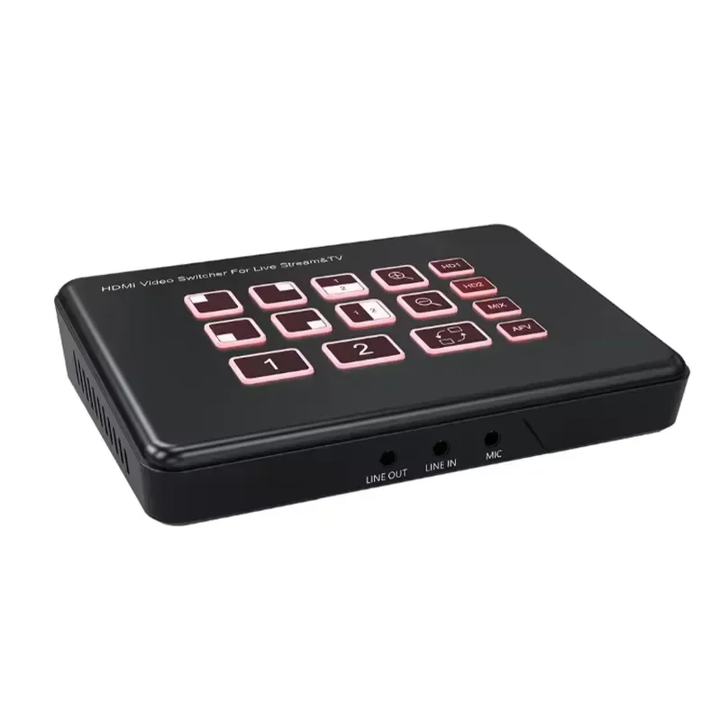 1080p 2 in1out Video Mixer 1 Channel Video Switcher Live Streaming Broadcast Video Capture PIP MIC Line in Line Out
1080p 2 in1out Video Mixer 1 Channel Video Switcher Live Streaming Broadcast Video Capture PIP MIC Line in Line Out