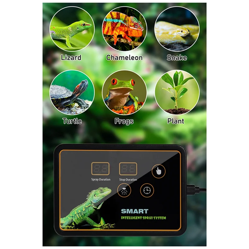 AT19-New Reptile Intelligent Spray System Fogger Terrarium Humidifier Electronic Timer Automatic Mist Rain Forest Kit EU Plug
AT19-New Reptile Intelligent Spray System Fogger Terrarium Humidifier Electronic Timer Automatic Mist Rain Forest Kit EU Plug