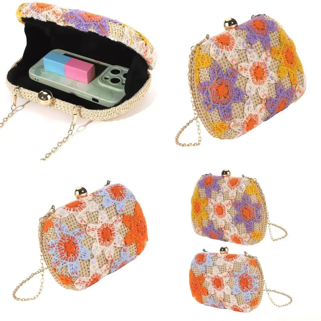 X90D Straw Clutches Handbag Summer Beach Straw Purse for Women Woven Flower Purse
X90D Straw Clutches Handbag Summer Beach Straw Purse for Women Woven Flower Purse