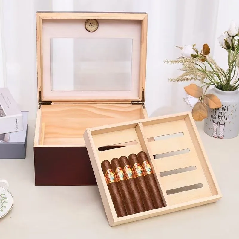 Large-Capacity Sealed Solid Wood Cigar Case, Imported Double-Layer Cedar Wood Cigar Case.
Large-Capacity Sealed Solid Wood Cigar Case, Imported Double-Layer Cedar Wood Cigar Case.