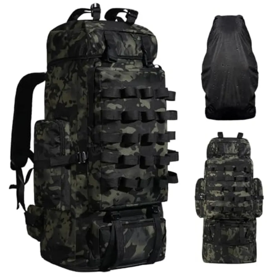 70L/100L Camping Hiking Backpack with Rain Cover, Expandable Large Military Tactical Backpack, Waterproof Molle Racksack Travel
70L/100L Camping Hiking Backpack with Rain Cover, Expandable Large Military Tactical Backpack, Waterproof Molle Racksack Travel