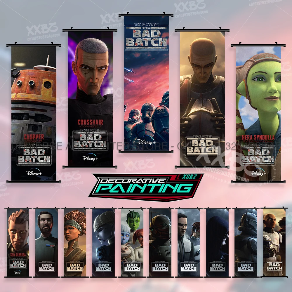Star Wars: The Bad Batch Poster Crosshair Movie Scrolls Picture Hunter Homewrecker Hanging Painting Tech Wall Art Echo Mural
Star Wars: The Bad Batch Poster Crosshair Movie Scrolls Picture Hunter Homewrecker Hanging Painting Tech Wall Art Echo Mural