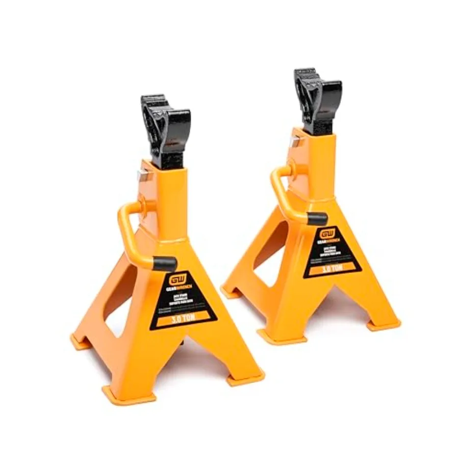 Ratcheting Jack Stands - Pack of 2 Steel Gray Heavy Duty Safety Locking Mechanism for Vehicle Support
Ratcheting Jack Stands - Pack of 2 Steel Gray Heavy Duty Safety Locking Mechanism for Vehicle Support