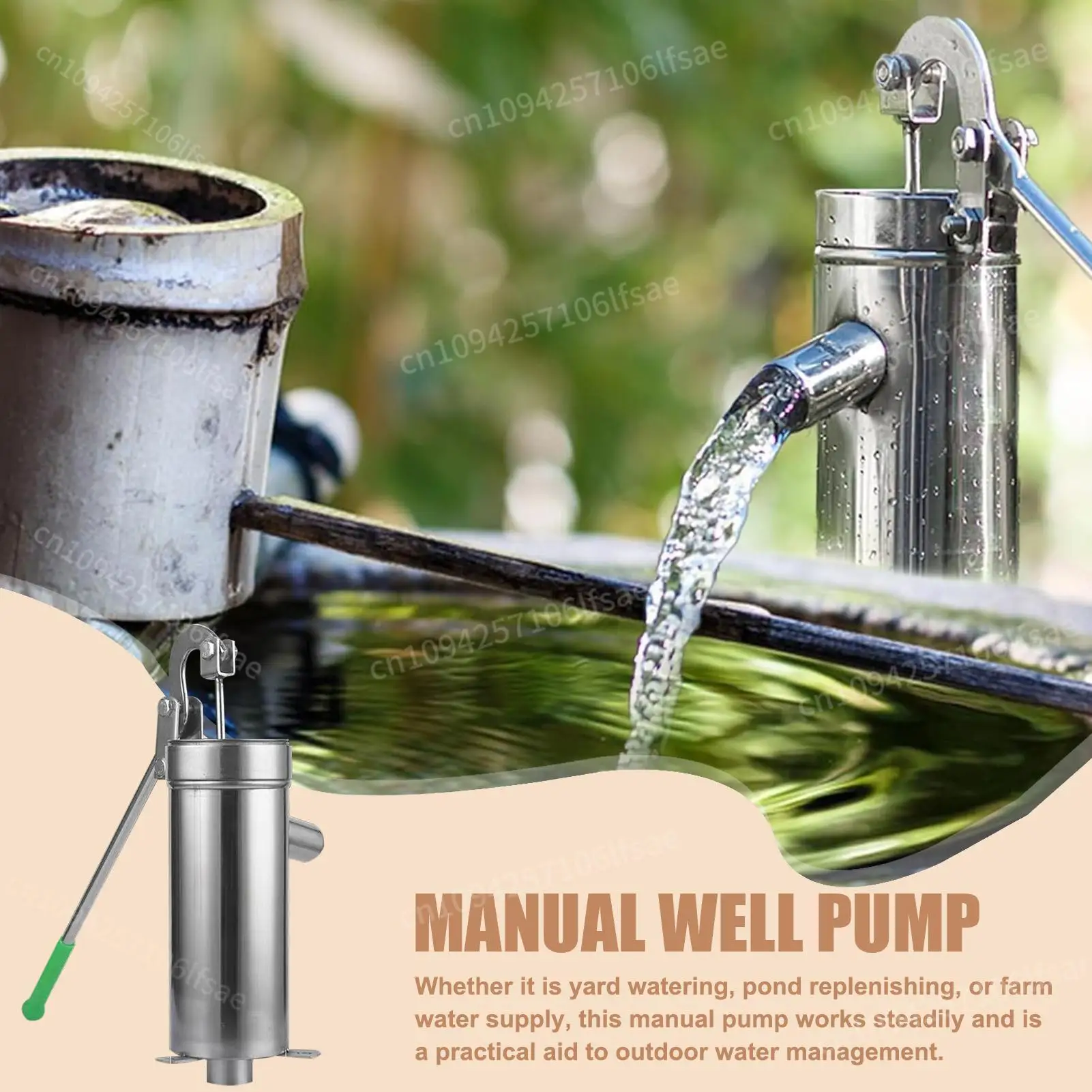 NEW Manual Well Pump Stainless Steel Manual Water Jet Pump Domestic Well Hand Shake Suction Pump for Irrigation Garden Lawn
NEW Manual Well Pump Stainless Steel Manual Water Jet Pump Domestic Well Hand Shake Suction Pump for Irrigation Garden Lawn