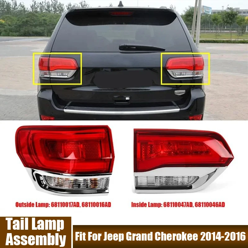 Tail Light Assembly LED Rear Brake Signal Lamp Fit For Jeep Grand Cherokee 2014-2016 68110017AD,68110016AD,68110047AD,68110046AD
Tail Light Assembly LED Rear Brake Signal Lamp Fit For Jeep Grand Cherokee 2014-2016 68110017AD,68110016AD,68110047AD,68110046AD