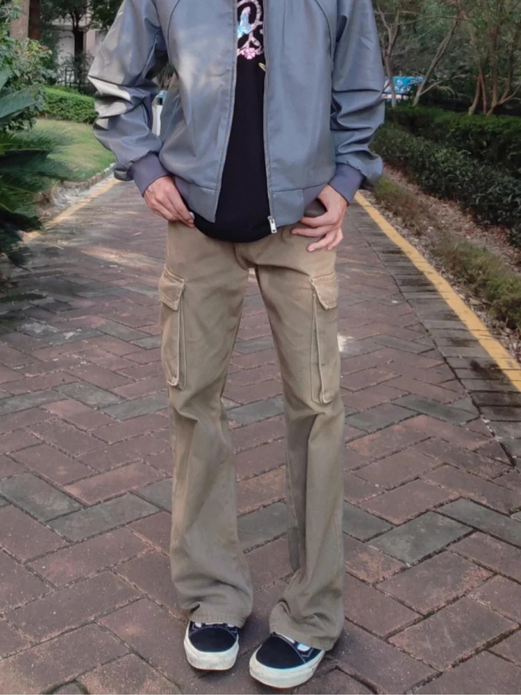 Retro American Vibe Brown Waed Large ket Straight Leg Micro Flared Workwear Jeans Men's Clean Fit Bell Bot
Retro American Vibe Brown Waed Large ket Straight Leg Micro Flared Workwear Jeans Men's Clean Fit Bell Bot