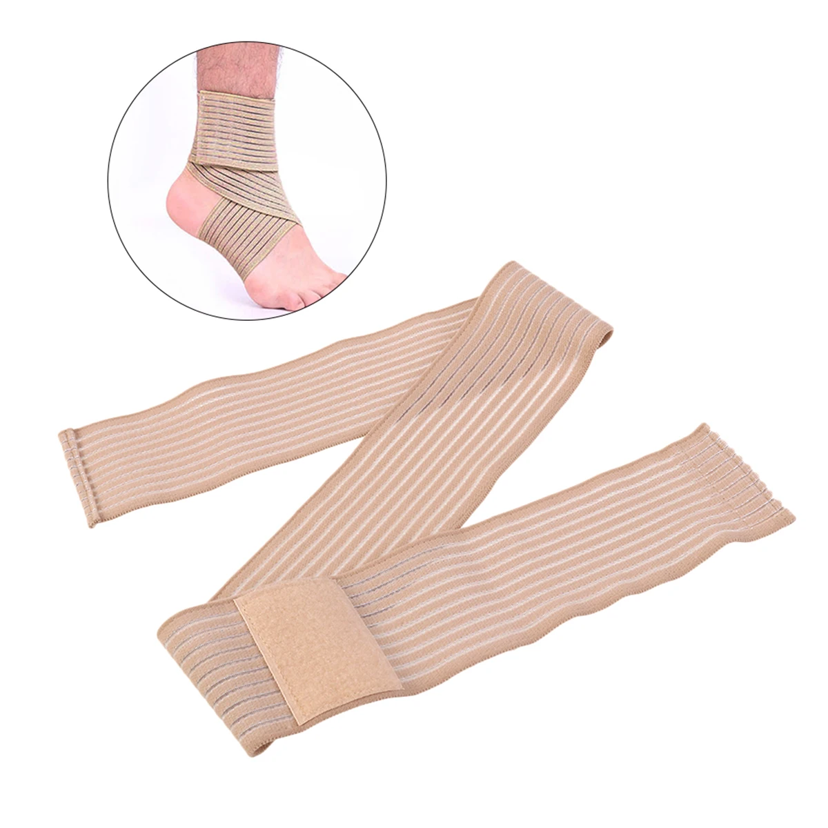 Running Ankle Protective Breathable Elastic Ankle Wrist Elbow Support Wrap Brace for Exercise Sports (Beige)
Running Ankle Protective Breathable Elastic Ankle Wrist Elbow Support Wrap Brace for Exercise Sports (Beige)