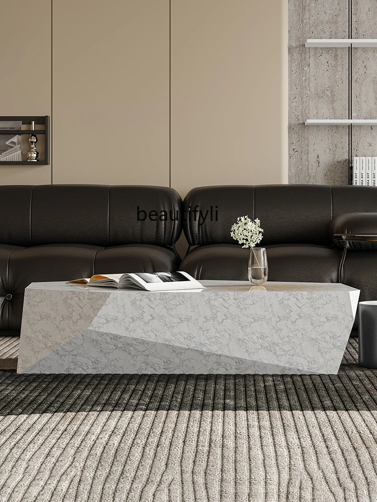 Italian special-shaped coffee table living room household rock slab designer minimalist geometric coffee table small apartment
Italian special-shaped coffee table living room household rock slab designer minimalist geometric coffee table small apartment