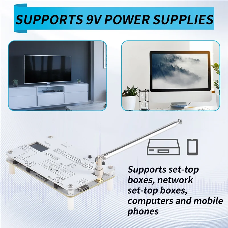 ABGI-For Hamgeek White Analog TV Signal Transmitter Home Analog TV Transmitter With OLED Display Supports Global Tvs
ABGI-For Hamgeek White Analog TV Signal Transmitter Home Analog TV Transmitter With OLED Display Supports Global Tvs