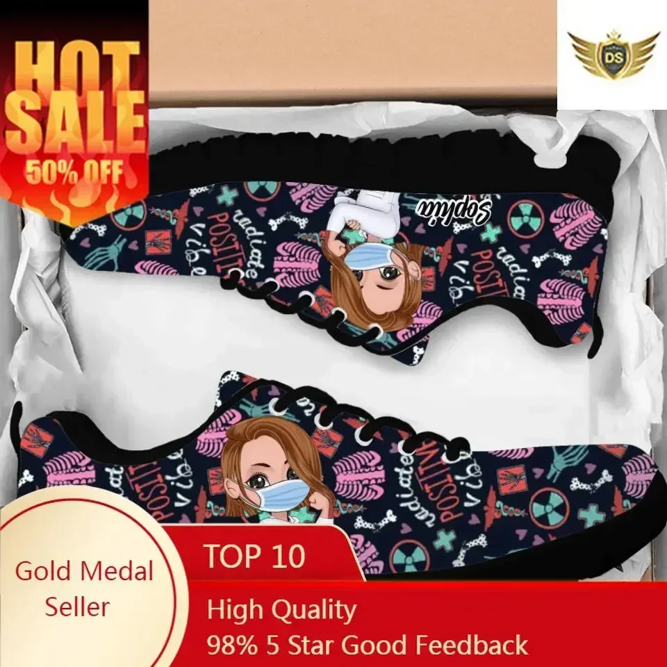 Women's Radiographer Sneakers Wear-Resistant Casual Shoes Medical Print Nurse Shoes Lightweight Lace Up Tennis Shoes
Women's Radiographer Sneakers Wear-Resistant Casual Shoes Medical Print Nurse Shoes Lightweight Lace Up Tennis Shoes