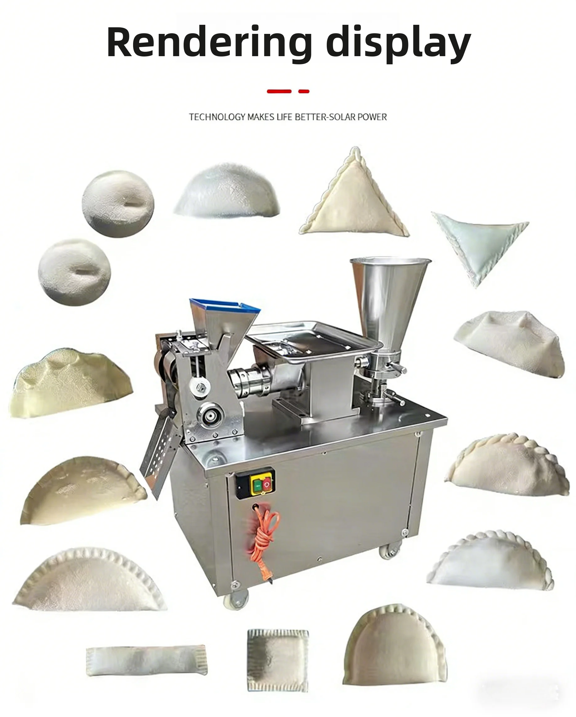 Automatic Motorized Meat Pie & Dumpling Maker, High Capacity 80 Pcs/Min Dumpling Machine for Manufacturing Plant, Large Output
Automatic Motorized Meat Pie & Dumpling Maker, High Capacity 80 Pcs/Min Dumpling Machine for Manufacturing Plant, Large Output