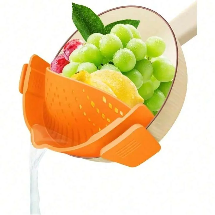 【New style】Clip On Strainer For All Pots Pan, Silicone Pasta Strainer Kitchen Gadgets, Collapsible Colander For Noodle, Vegetab
【New style】Clip On Strainer For All Pots Pan, Silicone Pasta Strainer Kitchen Gadgets, Collapsible Colander For Noodle, Vegetab