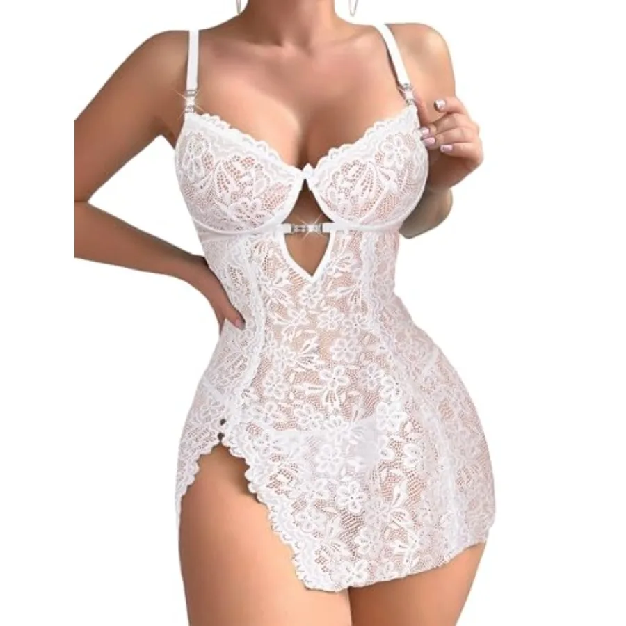 Avidlove Sexy Lingerie for Women Mesh Babydoll Dress Sheer Lingeries Lace Chemise Floral Outfits Lingerie Set with Thong
Avidlove Sexy Lingerie for Women Mesh Babydoll Dress Sheer Lingeries Lace Chemise Floral Outfits Lingerie Set with Thong