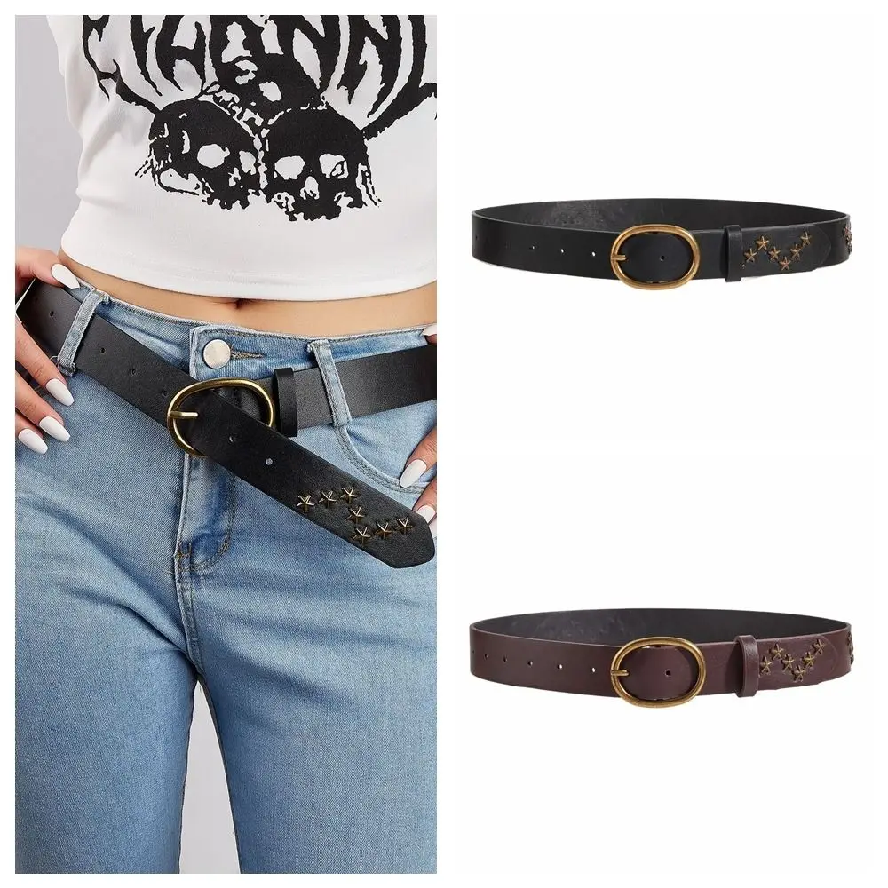 Punk Star Rivet Waist Belt Jeans Decor Metal Buckle Y2K Wide Belt Skirt Accessories Korean Style PU Leather Waistbands Party
Punk Star Rivet Waist Belt Jeans Decor Metal Buckle Y2K Wide Belt Skirt Accessories Korean Style PU Leather Waistbands Party