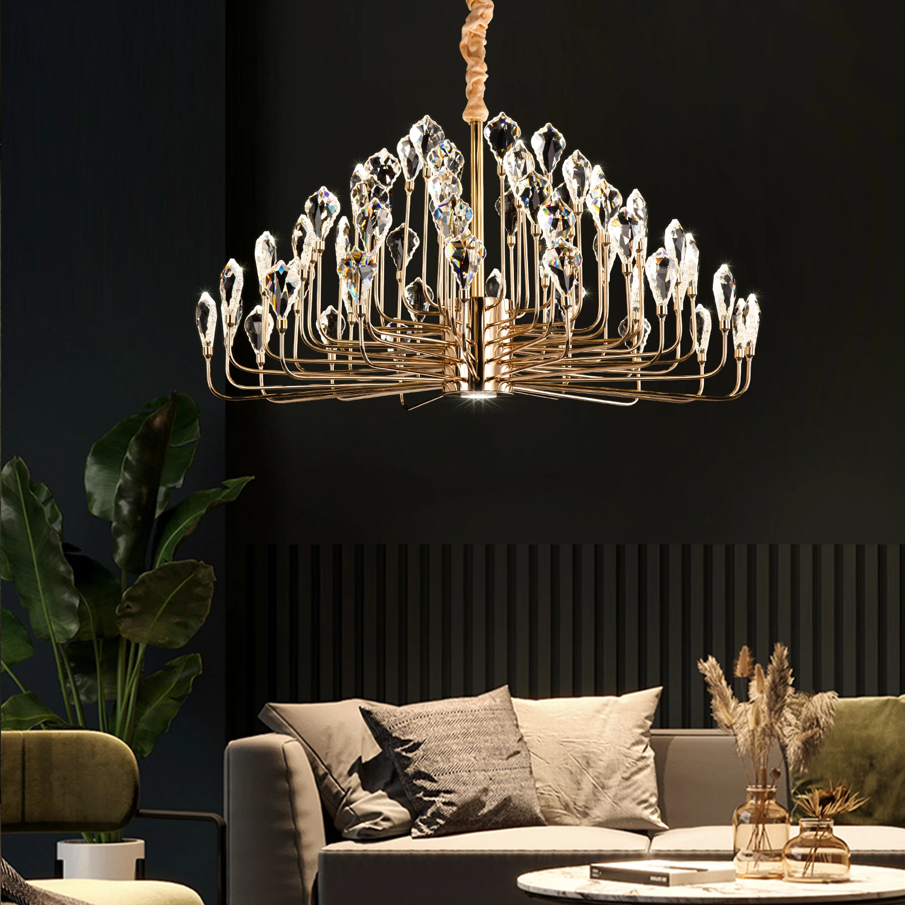 Gold Crystal Chandeliers Light for Dining Living Room Bedroom Kitchen Table Modern Crystal Ceiling Chandelier Pendant Lights
Gold Crystal Chandeliers Light for Dining Living Room Bedroom Kitchen Table Modern Crystal Ceiling Chandelier Pendant Lights