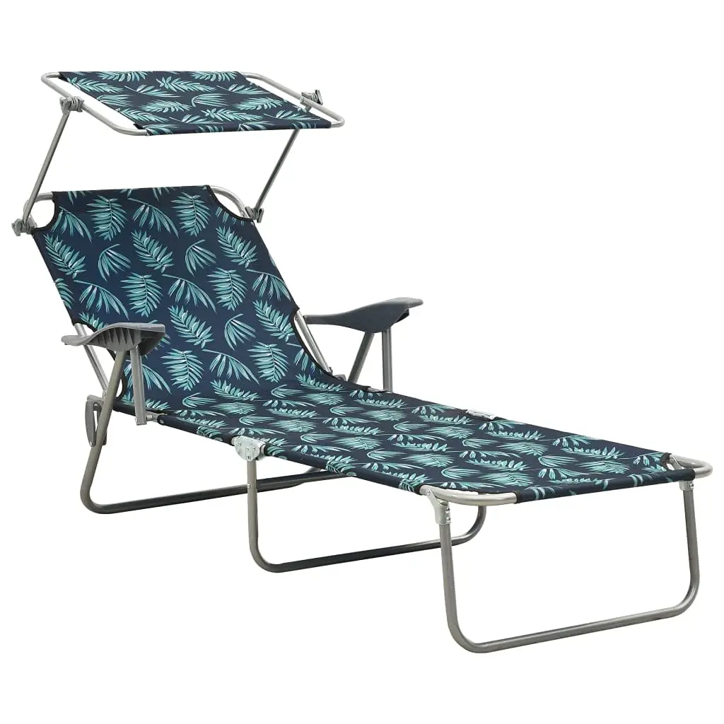 Adjustable Patio Sun Lounger with Canopy Steel Leaf Print for Pool Beach Lawn, Customized
Adjustable Patio Sun Lounger with Canopy Steel Leaf Print for Pool Beach Lawn, Customized