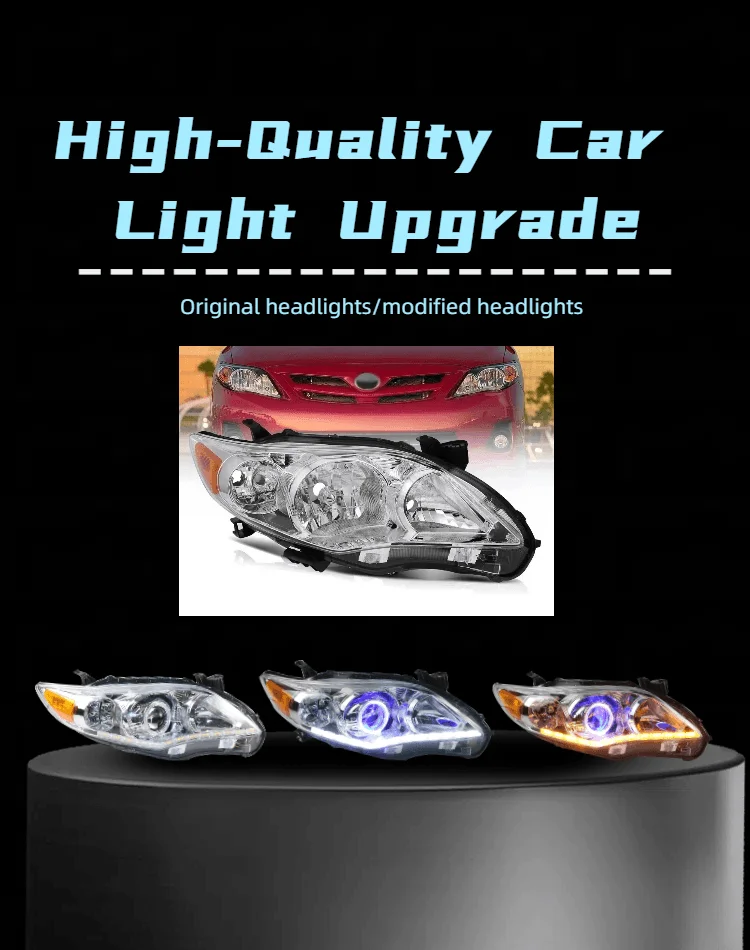 Corolla Headlight Assembly Modified LED Angel Eyes Demon Eyes Driving lights (applicable to US regulations of Corolla)
Corolla Headlight Assembly Modified LED Angel Eyes Demon Eyes Driving lights (applicable to US regulations of Corolla)