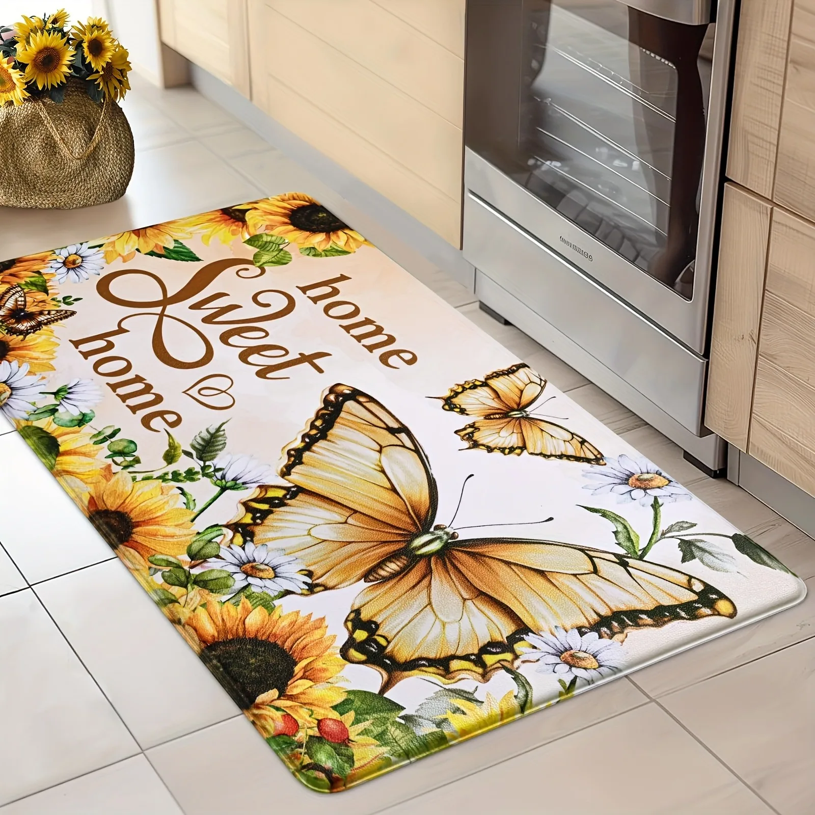 1PC Sunflower Butterfly Kitchen Rug Non-Slip Door Mats Pop design Bathroom Rug Bath Mat Carpet for Home Sink Laundry Decor 
1PC Sunflower Butterfly Kitchen Rug Non-Slip Door Mats Pop design Bathroom Rug Bath Mat Carpet for Home Sink Laundry Decor