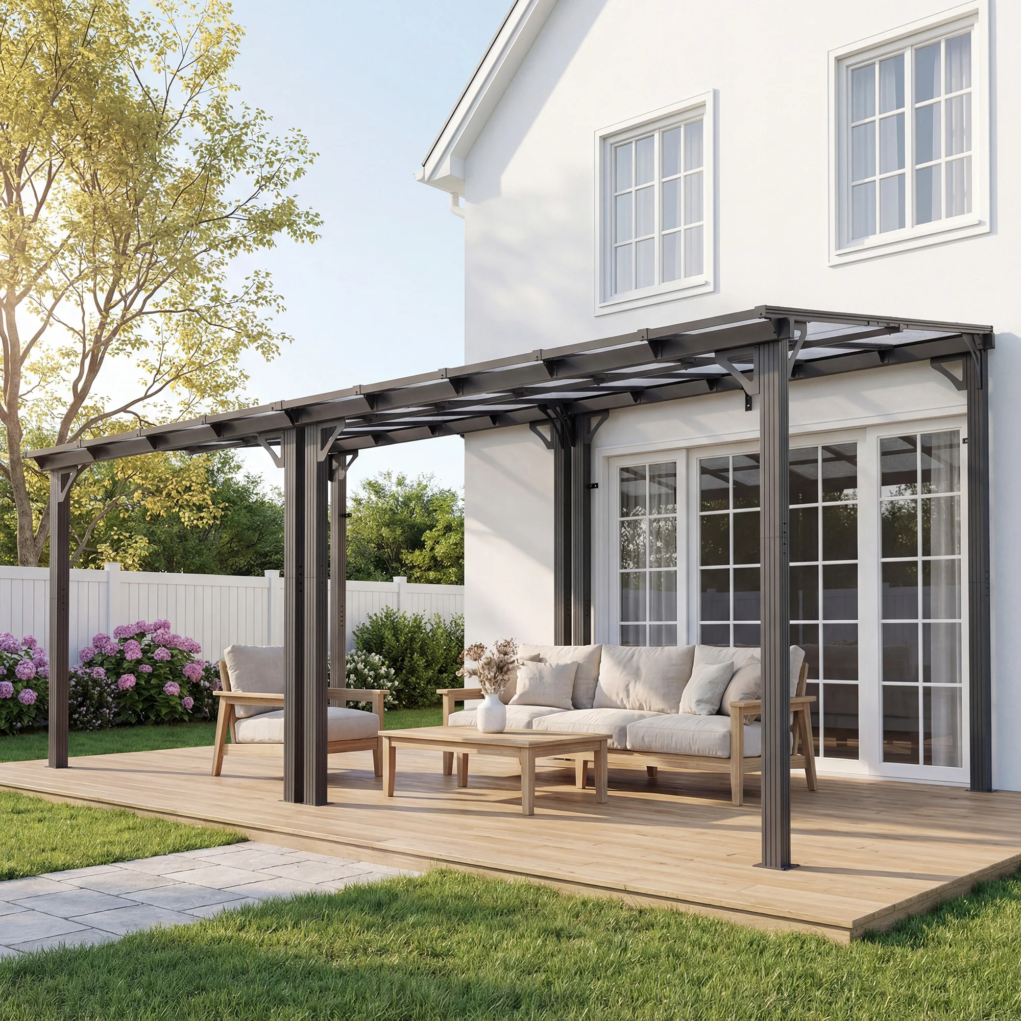 10x18FT Gazebo, Wall-Mounted Gazebo with Aluminum Frame & Polycarbonate Roof, Hardtop Pergola, Awnings for Patio, Backyard
10x18FT Gazebo, Wall-Mounted Gazebo with Aluminum Frame & Polycarbonate Roof, Hardtop Pergola, Awnings for Patio, Backyard