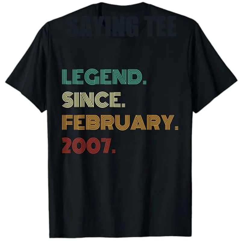 18 Years Old Legend Since February 2007 18th Birthday T-Shirt Humor Funny Adult Loading Saying Tee Short Sleeve Adulting Clothes
18 Years Old Legend Since February 2007 18th Birthday T-Shirt Humor Funny Adult Loading Saying Tee Short Sleeve Adulting Clothes