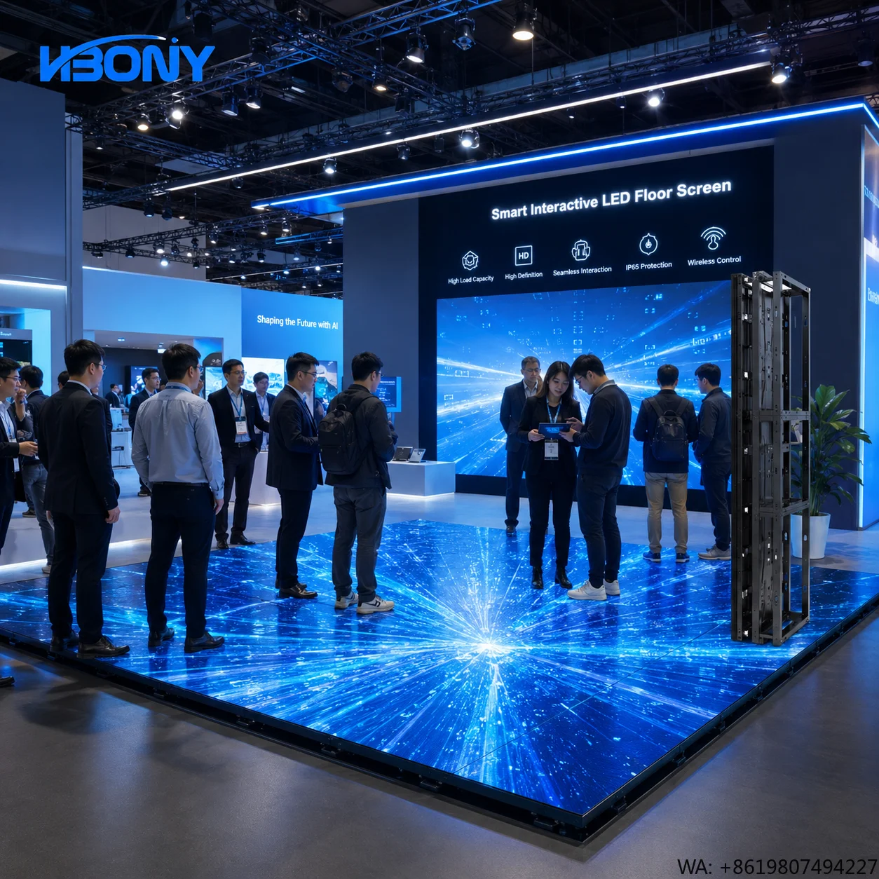 Professional P2.9 Interactive LED Floor Screen Built-in Sensors HD Dance Floor Display IP65 Waterproof for Exhibition Playground
Professional P2.9 Interactive LED Floor Screen Built-in Sensors HD Dance Floor Display IP65 Waterproof for Exhibition Playground