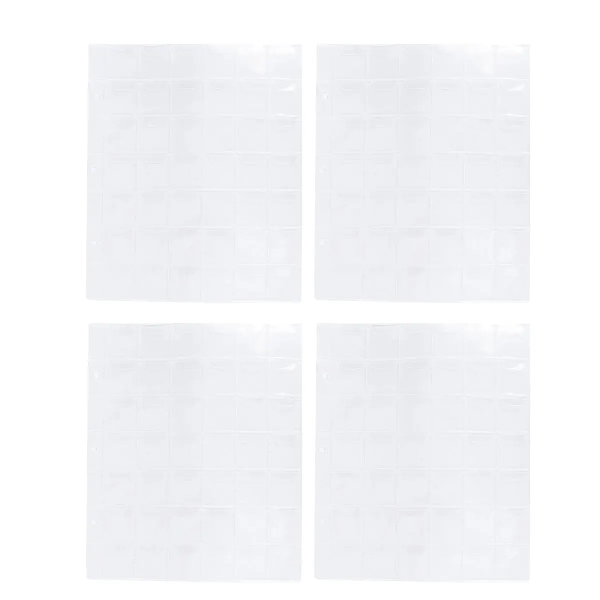 4Pcs Hard Coin Page Transparent PVC Holder for Currency Stamp Collection Album Storage Bag 42 Pocket One Sheet
4Pcs Hard Coin Page Transparent PVC Holder for Currency Stamp Collection Album Storage Bag 42 Pocket One Sheet