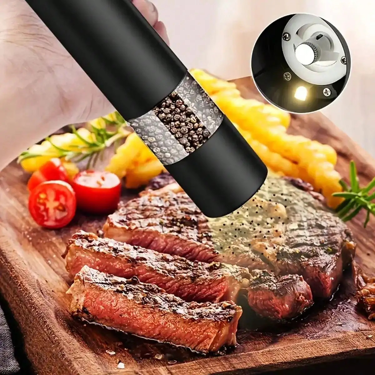 1 Electric Pepper Grinder - Automatic Spice Grinder with Adjustable Thickness - Perfect for Cooking and Grilling!
1 Electric Pepper Grinder - Automatic Spice Grinder with Adjustable Thickness - Perfect for Cooking and Grilling!