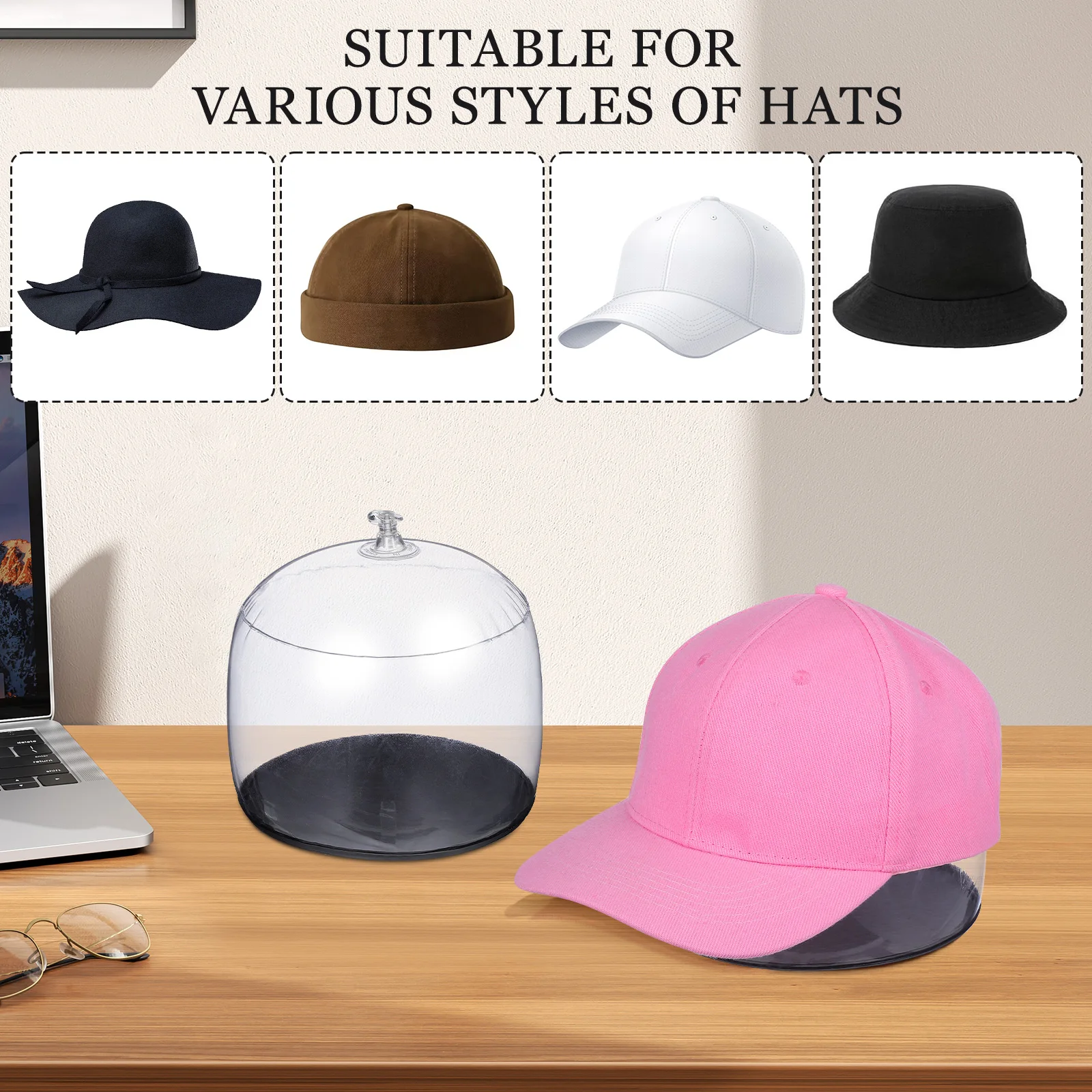 2 Pcs Display Hat Rack Plastic Pvc Hat Display Rack Beanie Dome Shape Support Stand Inflatable Pvc Hat Shaper 
2 Pcs Display Hat Rack Plastic Pvc Hat Display Rack Beanie Dome Shape Support Stand Inflatable Pvc Hat Shaper