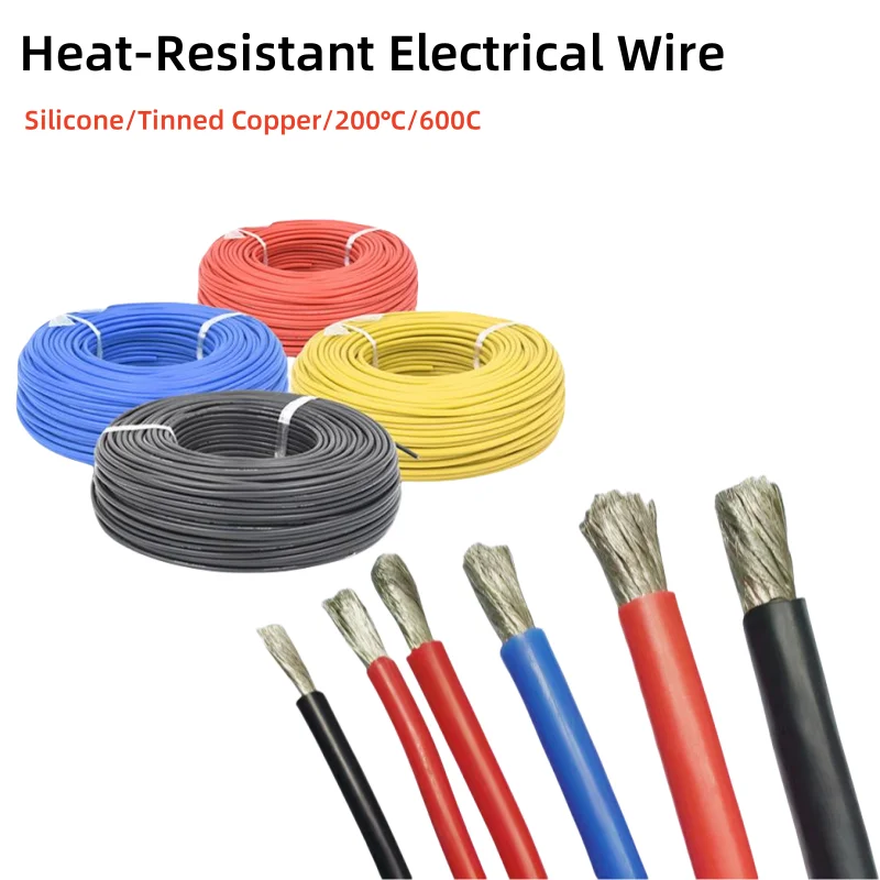5/10m Soft Silicone Cable 2 4 6 7 8 9 10 11AWG Car Battery Automotive Wiring Heat-resistant Electrical Wires
5/10m Soft Silicone Cable 2 4 6 7 8 9 10 11AWG Car Battery Automotive Wiring Heat-resistant Electrical Wires